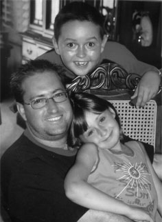 Pete with kids 2004