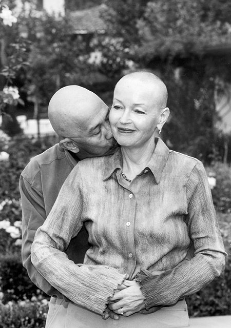 Randy and I with our Baldi-lox hair styles, 2003